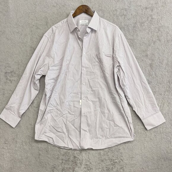 NEW Calvin Klein Men's XL Tech Active Stretch Dress Shirt Checkered Pattern - Picture 4 of 11